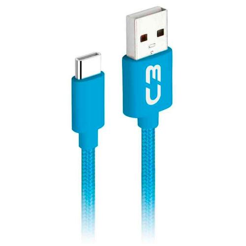 Cabo USB / Tipo-C 1,00m CB-C11BLX Azul C3 Tech