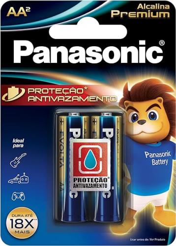 Pilha Alcalina Premium AA 02 UN Panasonic