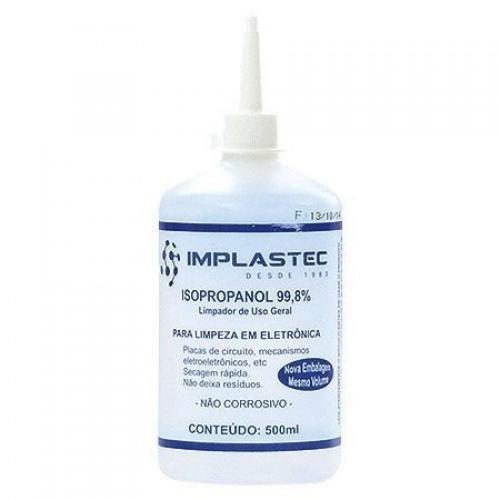 Álcool Isopropilico 500ml Com Bico Aplicador Implastec
