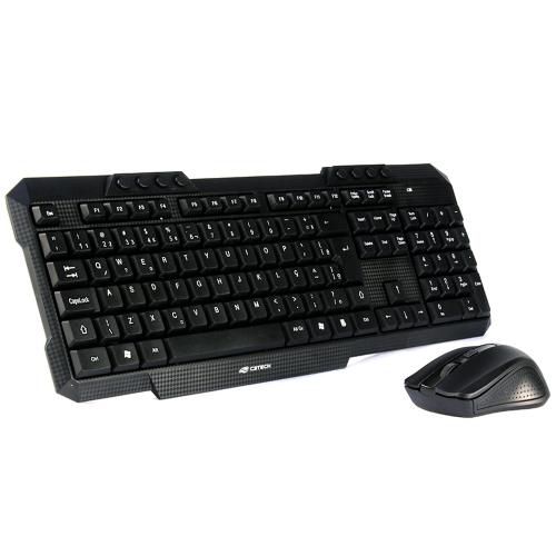 Kit Teclado e Mouse Wireless K-W10BK C3 Tech