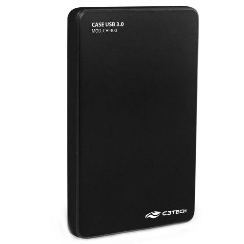 Case 2.5" Sata USB 3.0 CH-300 Preto C3Tech