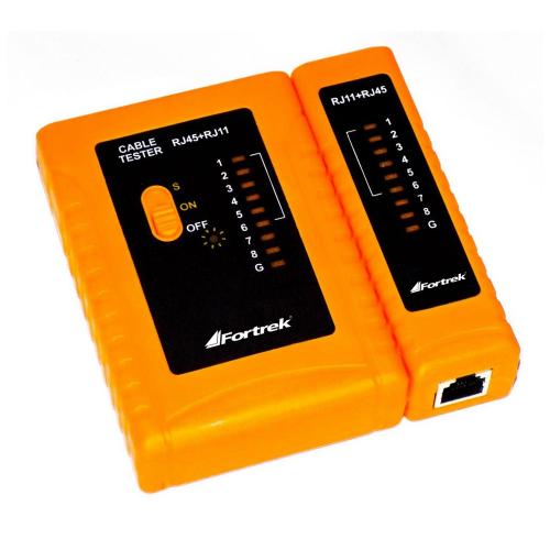 Testador de Cabo RJ45 e RJ11 TCF101 Fortrek