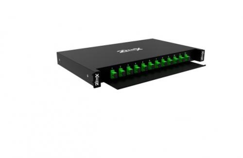 Distribuidor Interno Optico 12FO 1U SC-APC 2Flex