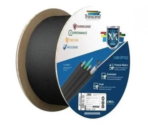 Cabo Fibra Óptica 1FO Monomodo 1000m Transcend