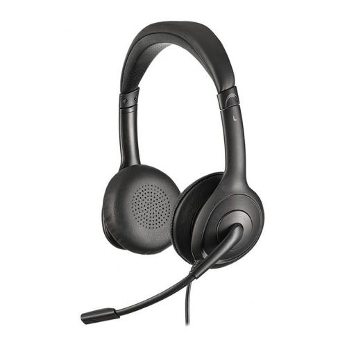 Fone Headset USB WHS 60 DUO Preto Intelbras