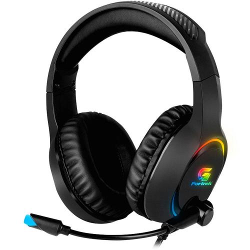 Fone Headset Gamer P2 LED RGB Holt Preto Fortrek