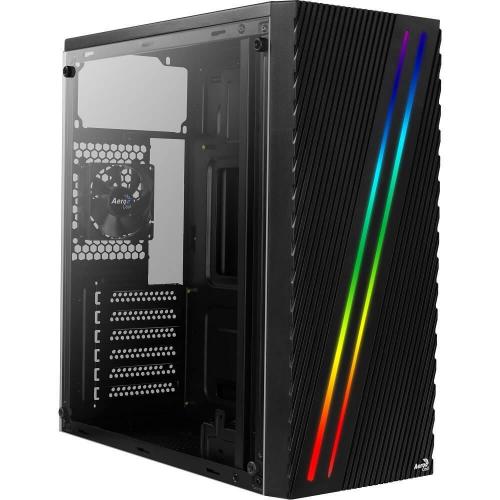 Gabinete Gamer Streak Fita RGB Preto Aerocool