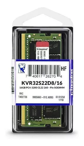 Memória p/ Notebook DDR4 16GB 3200MHz Kingston