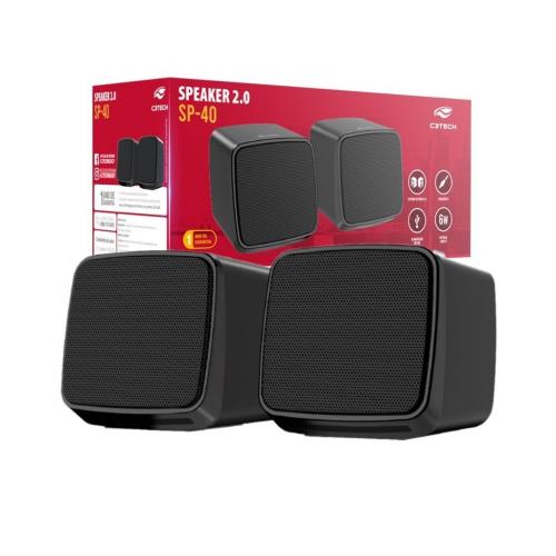 Caixa de Som 6W SP-40BK Preto C3 Tech