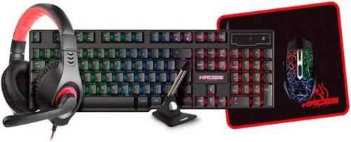 Kit Gamer Kross c/ Teclado, Mouse, Fone, Mouse Pad e Bungee